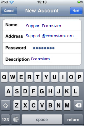 email setting สำหรับใช้งาน iPhone แนะนำโดย เว็บสำเร็จรูป NineNIC